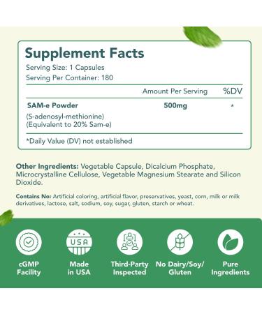 HealthyWayRx 500mg SAM-e & Coenzyme Q10 200mg CoQ10 Supplement Bundle - Brain Mood Focus and Energy Support Bundle with CoQ10 and S-Adenosyl-L-Methionine Capsules - Buy Online on GoSupps.com