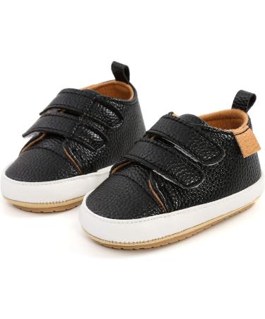 RVROVIC Baby Oxford Loafer Flats | Anti-Slip PU Leather Baby Shoes (0-6 Months) - Black - Buy Online on GoSupps.com