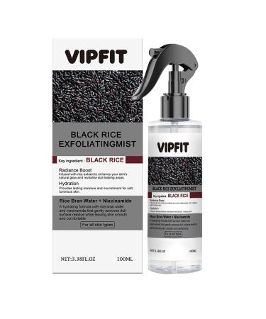 Black Rice Exfoliating Mist Lightweight Skin-Smoothing Spray with Black Rice Extract Niacinamide & Hyaluronic Acid Face & Body Mist 100ml Black Rice 3.38 Fl Oz (Pack of 1)