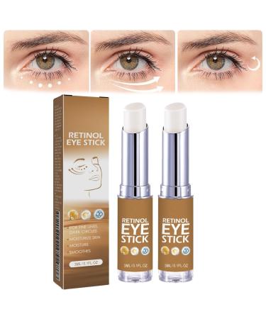 YOENBG Set of 2 retinol eye contour pencils - Anti-aging cream for under-eye bags - Eye cream for dark circles - Retinol eye cream - Reduces fine lines and firms