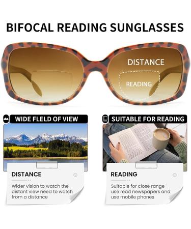 JM Classic Bifocal Reading Glasses | Stylish Tortoise Square Sunglasses for Women | 1.25x Magnification - Buy Online on GoSupps.com