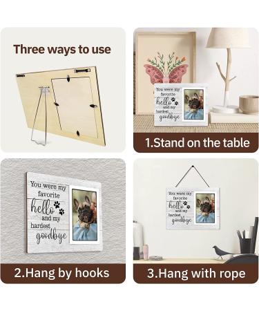 SteadStyle Pet Memorial Picture Frame | Sympathy Gift for Loss of Dog | Paw Prints Photo Frame 4x6 | Remembrance Gifts for Pet Lovers - Buy Online on GoSupps.com