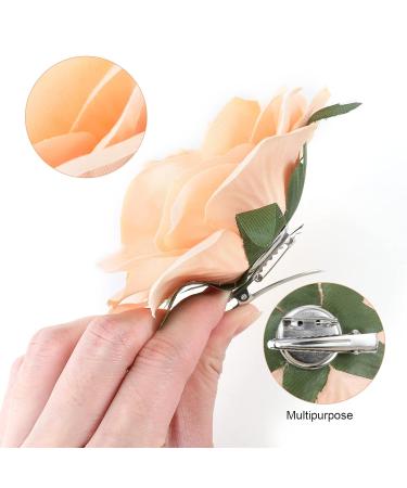 BOOBEE 2 PCs Flower Hair Clip - Bohemian Rose Hair Accessories for Beach Party Prom & Wedding - Stylish Rose Hair Pins & Barrette - Buy Online on GoSupps.com