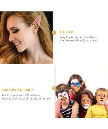 Homoyoyo Elf Ears Cosplay - 20 Pairs Prosthetic Ear Tips for Fairy Costume - Latex Pink Ear Tips - 12X4CM - Pack of 4 - Buy Online on GoSupps.com