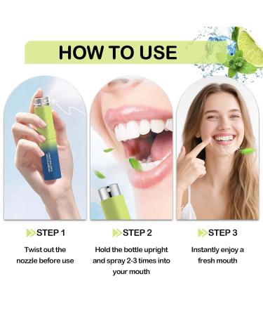 3PCS Probiotic Oral Spray Mouth Spray Fresh Breath Freshener for Bad Breath Long-lasting Fresh Breath Spray for Dry Mouth Convenient Travel Size Mouth Freshener Spray for Oral Care - Buy Online on GoSupps.com
