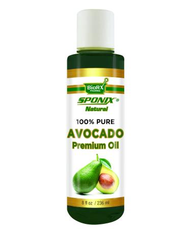 Best Avocado Oil - Top 100% Pure Avocado Oil for Skincare and Haircare - Premium Grade USDA Organic - 8 oz by Sponix