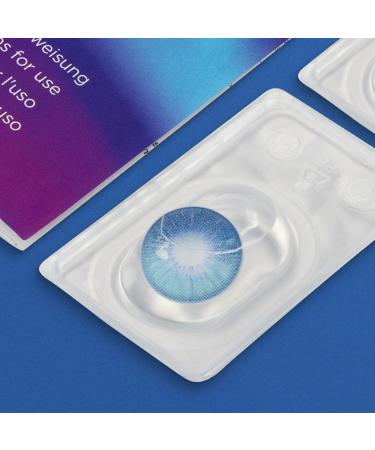 Glamlens Canaria Blue Colored Contact Lenses - Monthly Soft Hydrogel 2 Pack with Lens Case | Natural Colors - Buy Online on GoSupps.com