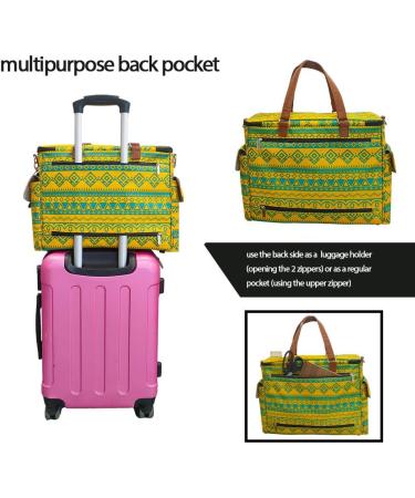 La Canilla Sewing Machine Carrying Case - Universal Tote Bag for Singer, Brother & More | With Accessories Storage, Dust Cover, Shoulder Strap & Padded Board - Yellow - Buy Online on GoSupps.com