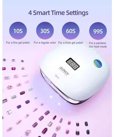 SUNUV 48W UV LED Nail Dryer Lamp for Gel Polish | SUN4 Black | Auto Sensor, Professional Nail Art Tools - Buy Online on GoSupps.com