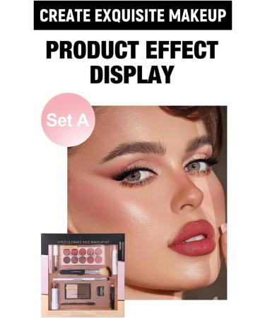  Luckxing Makeup Kit for Beginners - Complete Kit for Young Girls 11 Pieces Mascara Concealer Eyeshadow Palette Lipstick for Girls and Teens Christmas Birthday - Buy Online on GoSupps.com