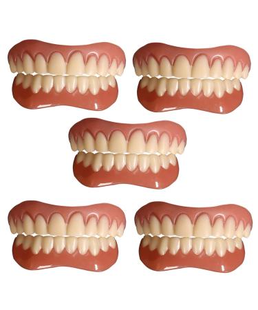 XZLZMD silica dentures Provisional teeth prosthesis upper jaw and lower jaw repair your teeth quickly recyclable smile cosmetic teeth unit size 5 pair