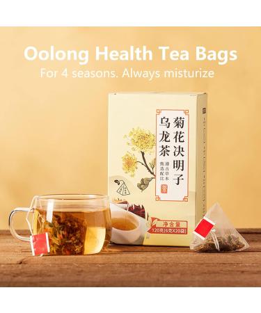Tea Health Herbal Drink Bags Beverage Bag with Chrysanthemum Cassia Seeds Oolong Tea Honeysuckle Osmanthus Wolfberry Gifts for Tea Drinkers 20 Tea Bags - Buy Online on GoSupps.com