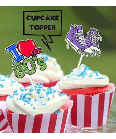 S-Cp-0062 Ice Cream Fruit Dessert Cupcake Topper Colorful Glitter Happy Birthday Sensory Pop Game Theme Decor Supplies Baby Shower Boys Girls Birthday Party Decorations - Buy Online on GoSupps.com