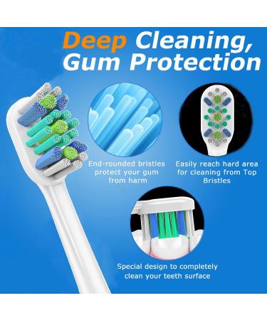 8 Pack Replacement Toothbrush Heads Compatible with Philips Sonicare DiamondClean - Hygienic Cap, Electric Brush Heads for HX 3x/6x/9x - 8 Count - Buy Online on GoSupps.com