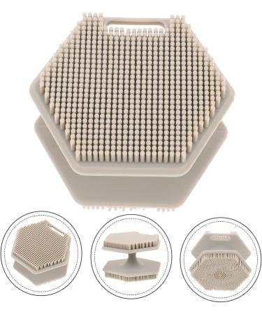 Ipetboom Silica gel cleaning brush face brush beard brush silicone face cleansing brush face cleansing brush scrubber face facial brush face exfoliator makeup brush washbasin 6.50X6.50X4.00CM Grey - Buy Online on GoSupps.com