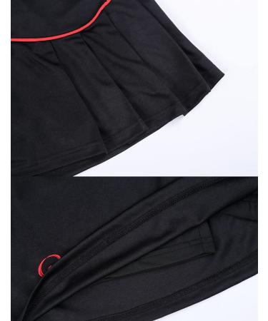 Kiench Girls' Red Athletic Skort | Tennis Golf Gymnastics Running Shorts | Size 12-14 - Buy Online on GoSupps.com