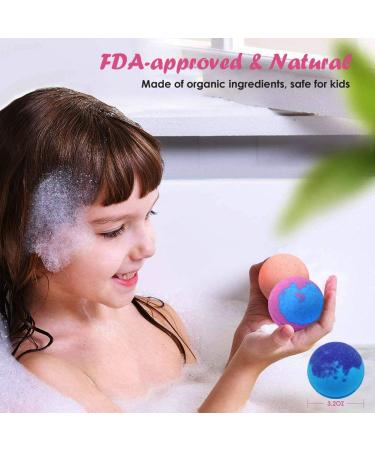 12-Pack Kids Bath Bombs with Surprise Toys - Vegan Essential Oil Spa Fizzies for Girls & Boys | Handmade Gift Set for Skin Moisturizing | Kid-Safe Bubble Bath Balls Kit - Buy Online on GoSupps.com