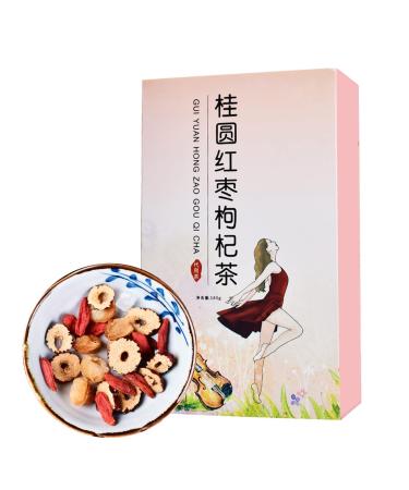Herbal Tea Bags 15 Count Red Dates Tea Longan and Wolfberry Healthy Herbal Tea Bagand Blood Recuperating Tea for Women 12g Per Pack