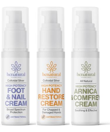 Benatural Essentials All Natural Colloidal Silver Hand Restore Cream 50g | Antibacterial | Made in the UK | pH Balanced - Buy Online on GoSupps.com