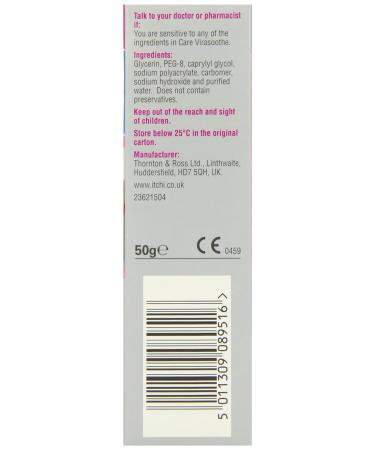 Care 50g Virasoothe Chickenpox Relief Cooling Gel - Fast Soothing Relief - Buy Online on GoSupps.com