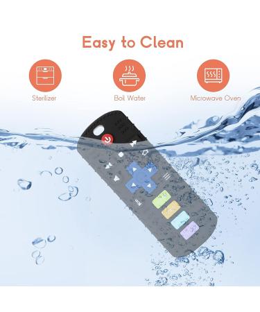 Eoopoon Silicone TV Remote Control Baby Teething Toy | BPA Free Teether for Babies 3-18 Months | Soft Chew Toy for Boys and Girls - Black - Buy Online on GoSupps.com