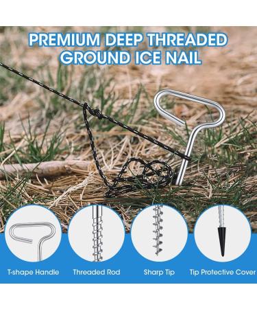 Universal Ice Anchor Tool Kit - Drill Adapter, Fishing Shelter Stake, Auger Tools & Screws for Ice Shanty - Ice Insert Sewing & Tent Fixer - Buy Online on GoSupps.com