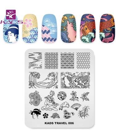 KADS Nail Stamping Plate TR006 - DIY Manicure Stencil Tools - Buy Online on GoSupps.com