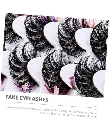7 Pairs false eyelashes curl lash extensions lash clusters cosplay lashes makeup eyelashes colored lashes fake lashes false lash extensions extend artificial fiber fluffy - Buy Online on GoSupps.com