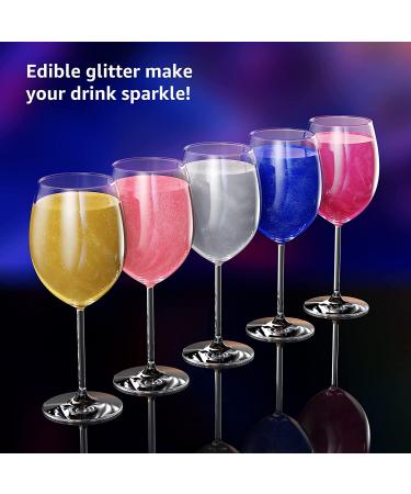Edible Glitter Cake Glitter Drink Glitter Edible Dust  Edible Sparkles for Food Cupcakes Cookies Candy Sugar Pops Kosher Halal Certified Food Grade Coloring for Wines Cocktails Champagne Beverages - Rose Gold 1-Rose Gold - Buy Online on GoSupps.com