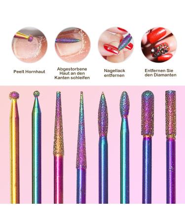Professional Euduq 17-Piece Tungsten Carbide Nail Drill Bits Set for Gel & Acrylic | Manicure & Pedicure Attachments - Buy Online on GoSupps.com