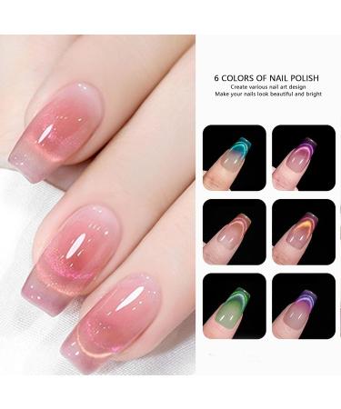 Holographic Nail Gel Double Glitter Effect Holographic Nail Polish for Nail Salon - Buy Online on GoSupps.com