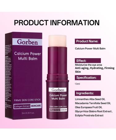 Axnzp 2 Pcs Calcium Multi Balm Stick Anti Wrinkle Calcium Balm Anti-aging Firming & Sagging Wrinkle Care Collagen Face Eye Treatment Balm. - Buy Online on GoSupps.com