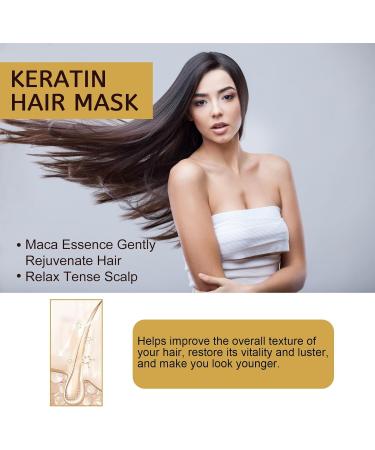 Collagen Hair Treatment Collagen Hair Mask Conditioning Argan Oil Hair Mask Keratin Hair Mask Collagen Treatment Deep Repair Conditioner Hair Masks for Dry Damaged Hair (1PC) - Buy Online on GoSupps.com