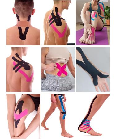 Kinesiology Tape - 6 Rolls Set Lychee Elastic Therapeutic Sports Tape for Shoulder Knee Elbow Pain Relief Latex Free Water Resistant Breathable 2" x 16.4 feet Per Roll (Beige) - Buy Online on GoSupps.com