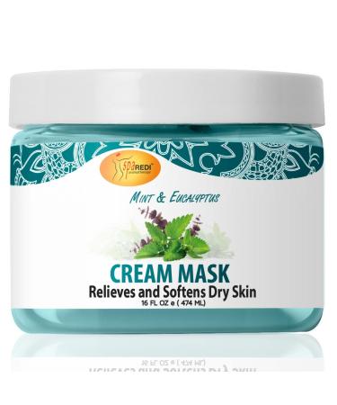 SPA REDI - Body and Foot Cream Mask  Mint and Eucalyptus  16 Oz - Pedicure Massage for Tired Feet and Body  Hydrating  Fresh Skin Mint & Eucalyptus 16 Fl Oz (Pack of 1)