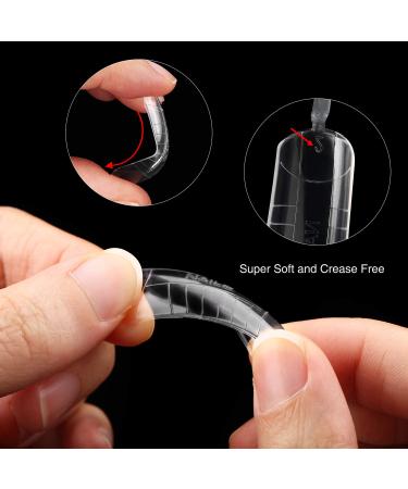 240 Pieces Reusable Nail Forms for Acrylic Nails - Clear Dual Fake Nail Art Molds - Extension Tool Kit with Scale Clips and Brush Pen - 12 Sizes for Gel and UV Nails - Buy Online on GoSupps.com