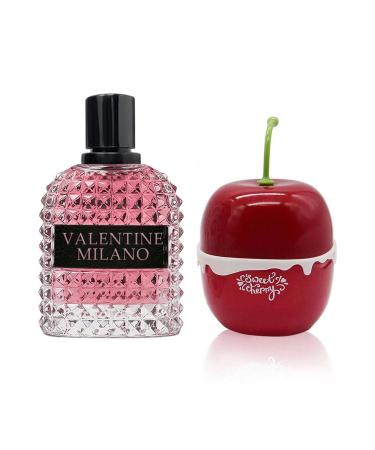 Women's Perfume Combo Set Milano Women&Sweet Cherry Floral Fruity Fragrance Eau De Parfum Elegant 100ml Bottle Natural Spray Each for Daily Used Milano&Sweet Cherry