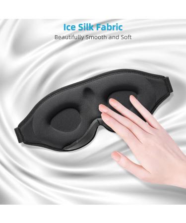 Innovative Sleep Mask for Men and Women | Trilancer 3D 100% Light Blocking Design | Comfortable Eye Mask Blackout Blindfold for Sleeping, Nap, Meditation, and Travel with Earplugs - Black - Buy Online on GoSupps.com