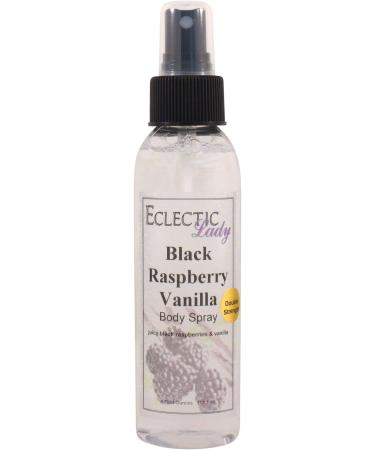 Black Raspberry Vanilla Body Spray (Double Strength) 4 ounces Body Mist for Women with Clean Light & Gentle Fragrance Long Lasting Perfume with Comforting Scent for Men & Women Cologne with Soft 4 Fluid Ounces (Double Strength)