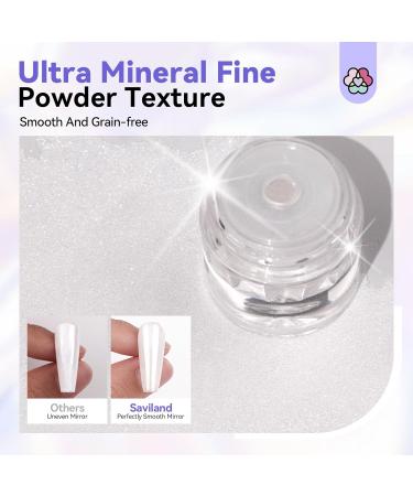 SAVILAND Gloosy Pearl Chrome Nail Powder: 1g Pearlescent Aurora Glitter Holographic Chrome Powder Metallic Mirror Effect Pigment Chrome Powder for Nails with No Wipe Top Gel Nail Art Home Salon DIY - Buy Online on GoSupps.com