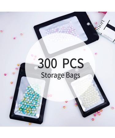 300 Pack 3 Sizes Resealable Mylar Holographic Ziplock Bags Food Storage Smell Proof Bags with Front Window Packaging Pouch for Cookies Sample Jewelry Snack (Black 3 x 4.7 inch 4 x 6 inch 4.7 x 7.9 inch) - Buy Online on GoSupps.com