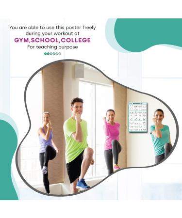 SPORTAXIS Bodyweight Workout Poster - 32 No-Equipment Exercises for Home & Gym Training | Gloss Double-Sided Lamination (16.5 x 27 inches) - Buy Online on GoSupps.com