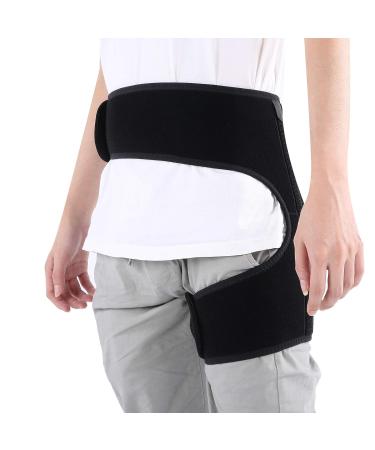 ANGGREK Hip Brace - Adjustable Hip Stabilizer for Sciatica Pain Relief & Groin Compression Wrap (Black M) | International Shipping Available - Buy Online on GoSupps.com