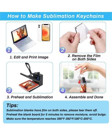 120Pcs Sublimation Keychain Blanks Set with Tassels, Rings & Jump Rings - DIY Crafting Kit - Buy Online on GoSupps.com