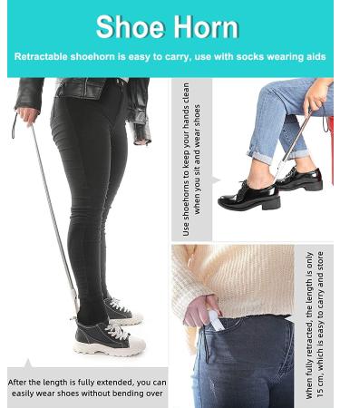 Fanwer Sock Aid Kit - Adjustable Sock Aide & Shoe Horn for Seniors | Easy On & Off Sock Helper - Ideal for Elderly, Pregnant Women, and Hip Surgery Recovery - Buy Online on GoSupps.com