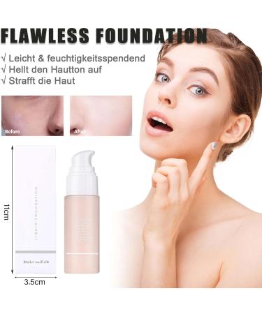 Clawrex Flawless Foundation matte foundation liquid primer makeup for waterresistant longlasting watery and smooth 02 nature 30 ml - Buy Online on GoSupps.com