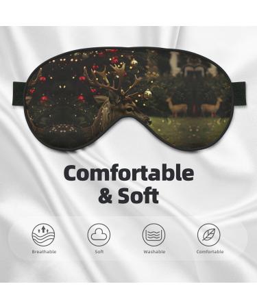SSIMOO Xmas Sleep Mask - Adjustable Breathable Eye Mask for Comfortable Sleep | Fashionable Black Design - Shop Internationally - Buy Online on GoSupps.com