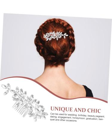 Mikinona Crystal Hair Accessories Hair Pins Wedding Decor Wedding Hair Accessories Rhinestone Hair Comb for Wedding Rhinestone Hair Comb for Bridal Gem Headgear Miss Rhinestones - Buy Online on GoSupps.com