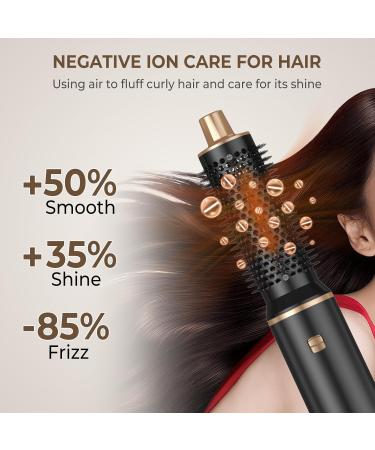 5 in 1 Blow Dryer Brush - Hot Air Brush for Curling & Straightening | Detachable Hair Styling Tool with Negative Ion Technology - Buy Online on GoSupps.com