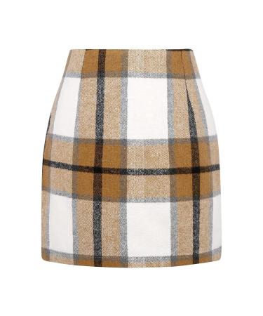 Women's skirt winter boho a line ball dress elastic high waist cord strain ladies slit with high elastic waist flower pattern fold skirt casual for women in A-line KH1 M